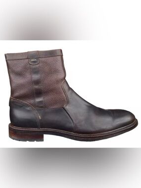 Johnson And Murphy Men's Two-Tone Brown Leather Chukka Boots w/ Shearling Lining